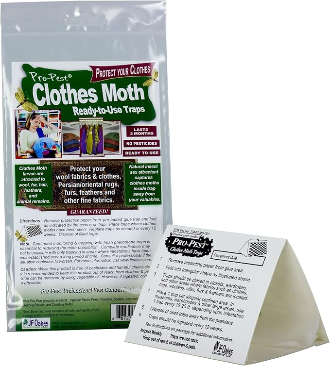 Pro-pest Clothes Moth Trap 3 Packs (6 Traps)