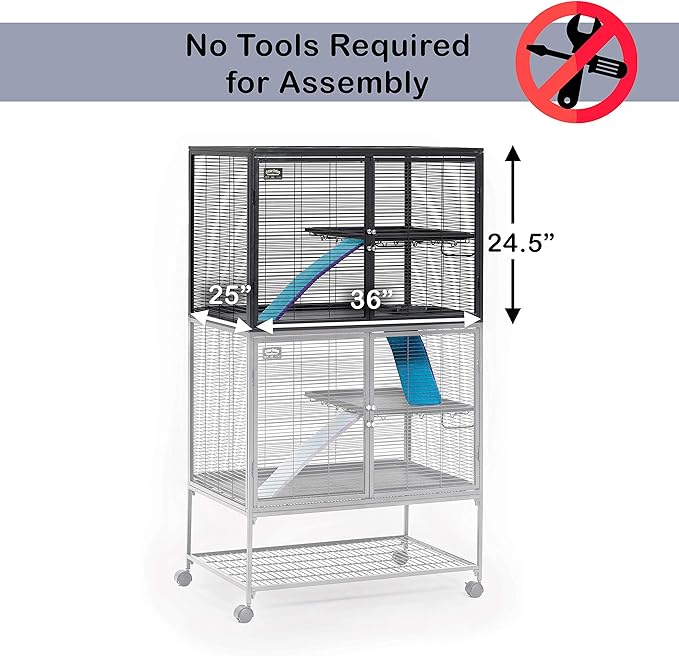 MidWest Homes for Pets Critter Nation Add-On Unit Small Animal Cage, No Stand, Expands Model 161 or 162