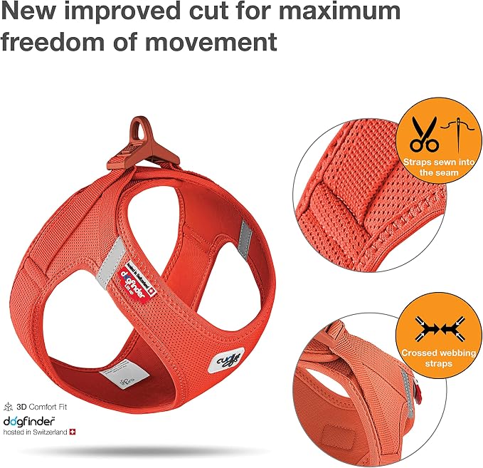 Vest Harness curli Clasp Air-Mesh Sun Orange 2XS