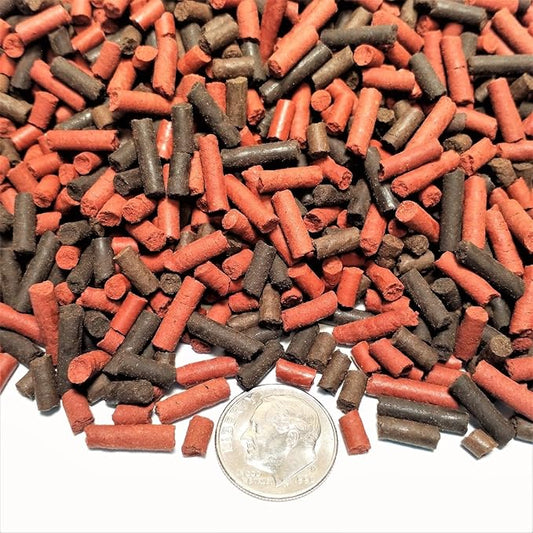 Aquatic Foods Inc. California Blackworm & Beef Heart Mix Sinking 1/8" x 1/8" to 7/16" Bits & Sticks, for Discus, Cichlids, Carnivores, Shrimp, Snails, All Tropical Fish...1/2-lb