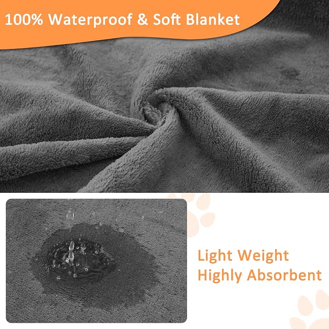 Bunlitent Washable Pee Pads for Dogs, 63'' x 63'', 3 Packs, Grey, Quick-Dry | Extra Large,Non-Slip Waterproof, Fast Absorbent, Reusable Whelping Pads, For Puppy, Senior Dog, Incontinence