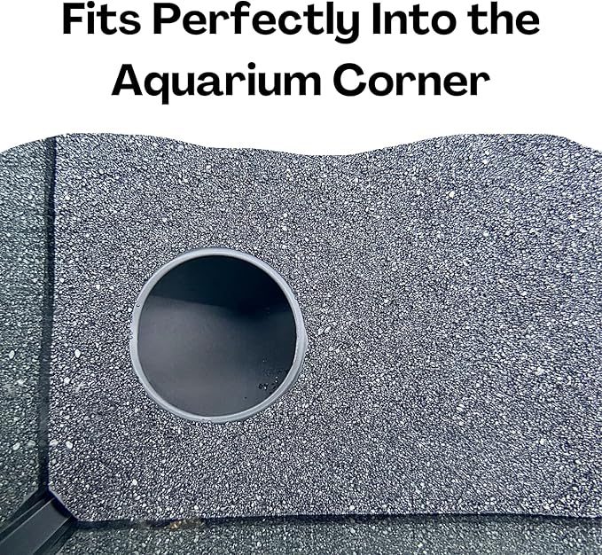 Lucky Critter Aquarium Underground Corner Cave Natural Curve | Viewing Fish & Shrimp Under Gravel Tunnel | Fish Tank Decor Decoration Hideout Perfect for Corydora Catfish, Kuhli Loach, Pleco