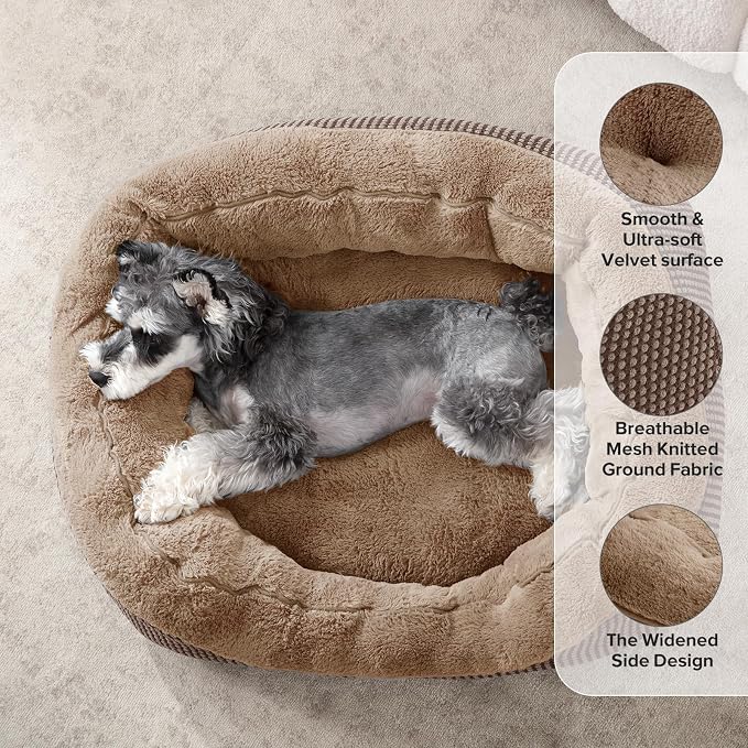 XL Dog Beds Large Sized Dog, Washable Orthopedic Warming Soft Sleeping Durable with Anti-Slip Bottom