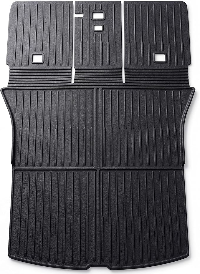 for Tesla Model Y Juniper 5-Seat Rear Trunk Mat with Backrest Mats All-Weather Seat Back Cover Seatback Liner TPE Interior Accessories 2025 2026 New
