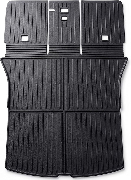 for Tesla Model Y Juniper 5-Seat Rear Trunk Mat with Backrest Mats All-Weather Seat Back Cover Seatback Liner TPE Interior Accessories 2025 2026 New