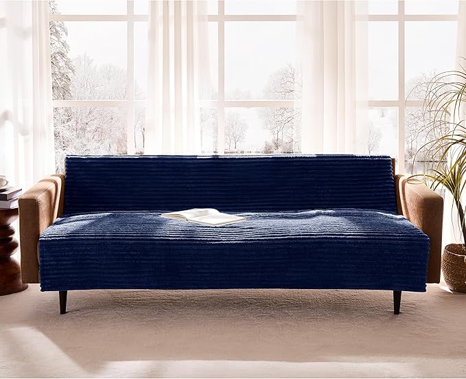 Waterproof Couch Cover for Dogs Non-Slip, Fuzzy Soft Pet Couch Covers for Sofa, Pet Friendly Area Rug Dog Bed Covers Washable Sofa Cover Mat (Navy Blue, 58" x 82" 1 Pack)