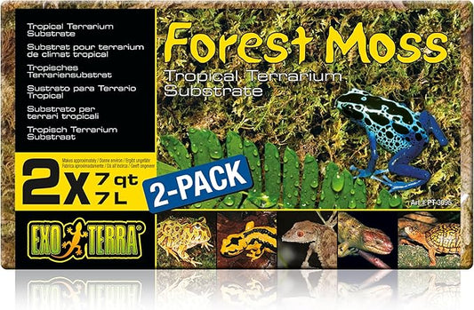 Exo Terra Forest Plume Moss, 7 Quarts, 2-Pack