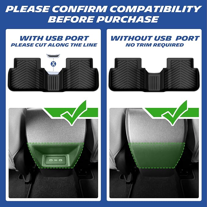 Michelin Vehicle Mats, Premier Series All-Weather TPE Custom Fit Liner for Honda Civic Hatchback 2022-2026 Floor Mats(4 Piece), Not Fit Hybrid