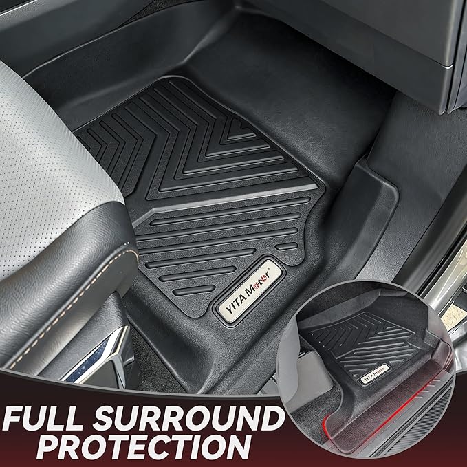 YITAMOTOR Floor Mats & Cargo Liner Fit for Mazda CX-5 2017-2025, TPE All Weather Custom Fit Floor Liners for Mazda CX5, 1st & 2nd Row and Trunk Liner Car Mats Set Accessories, Black