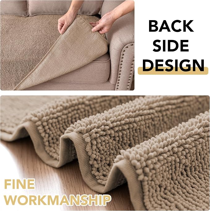 H.VERSAILTEX Non Slip Pet Couch Cover Chenille Dog Bed Protector Thick Soft Sofa Slipcover Pet Friendly Washable Couch Cushion Covers for Pets (30" x 53", Sand)