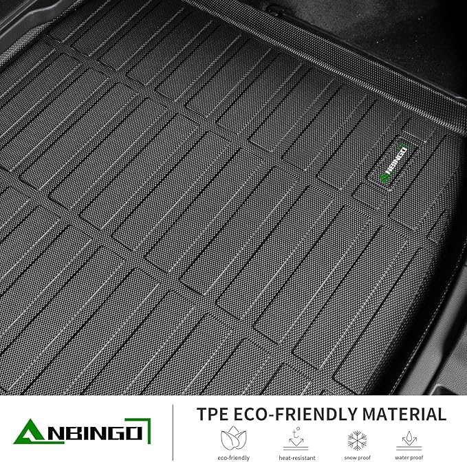 ANBINGO® Cargo Liner Custom for 2023 2024 2025 2026 CR-V (Not Fit for CRV Hybrid) Car Floor Mat (Trunk Mat) Black CRV Accessories, Cargo Tray in Lowest Position