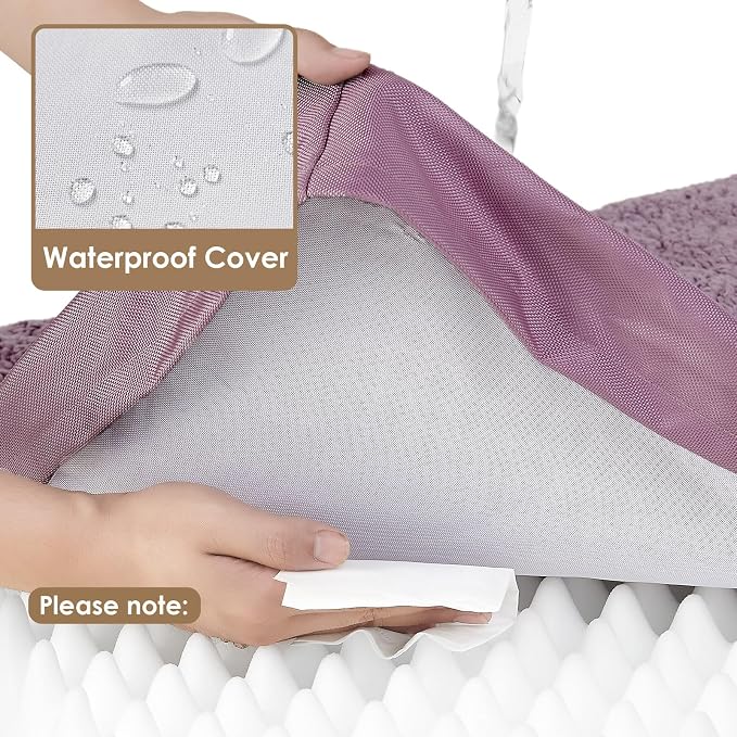 EHEYCIGA Orthopedic Dog Bed Extra Large with Removable Washable Cover, 47IN | Egg Crate Foam Support, Durable Oxford fabric, Non-Slip Bottom, Machine Washable, Soft Waterproof Plush Pet Bed Mat For Crate