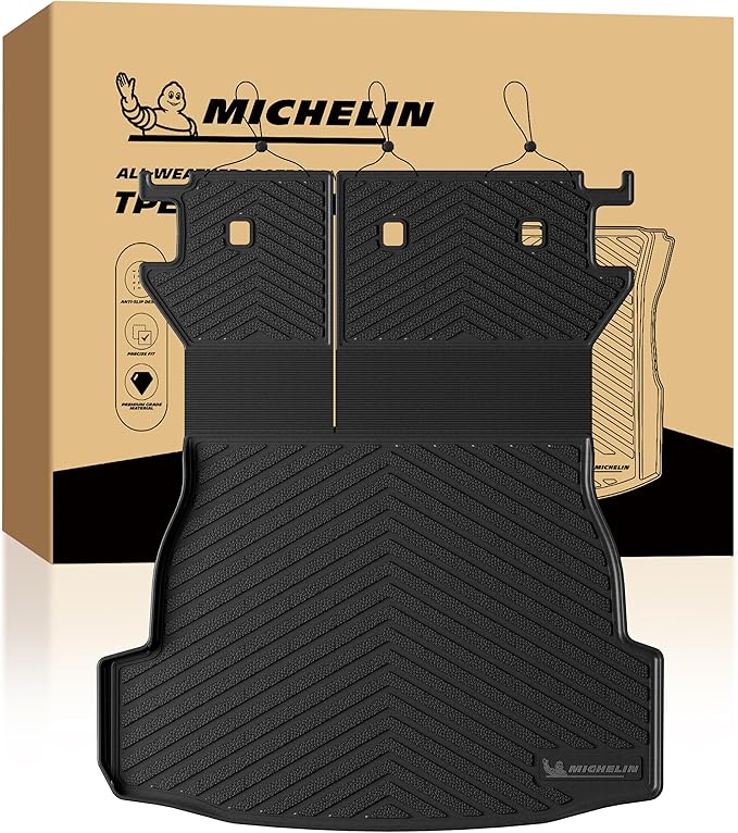 Michelin Vehicle Mats, Premier Series All-Weather TPE Custom Fit Liner for Toyota RAV4 Hybrid 2026-2027 Trunk Mat (1 Piece)
