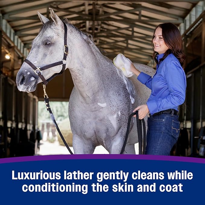 Farnam Vetrolin Bath, Ultra-Hydrating Argan Oil Conditioning Shampoo, Enhances Shine, Soothes Dry Skin, for Horses and Dogs, 64 oz.