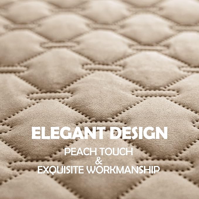 gogobunny 3X Stronger Waterproof Pet Blanket, Scratch Proof Furniture Protector for Dogs Cats, Reversible Cover 82x120 Inch, Dark Beige