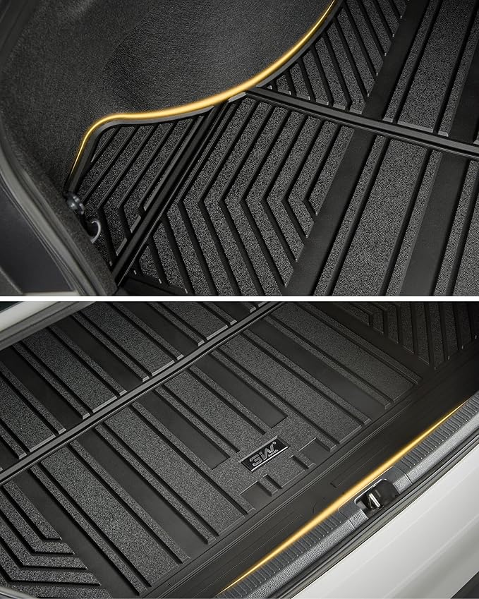 3W Floor Mats & Cargo Liner Fit Toyota Camry 2018-2024 FWD (Not for Hybrid or AWD), TPE All Weather Custom Fit Floor Liner, 1st and 2nd Row and Trunk Mat(L/LE/SE/TRD/XLE/XSE)