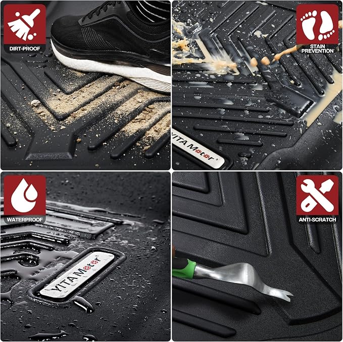 YITAMOTOR Floor Mats & Cargo Liner for Mazda CX-50 CX50 2023-2026 (Not for Hybrid, Not Fit for CX-5 CX5), All-Weather Protection TPE 1st, 2nd Row and Trunk Mats Full Set Accessories Black