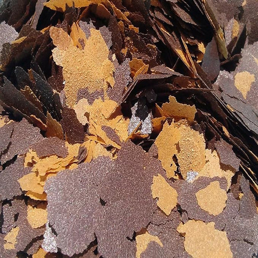 Aquatic Foods Inc. Flakes - 45% California Blackworm & Earthworm Flake Mix for Discus, Cichlids, Tetras, Guppies, Live Bearers, All Community Tropical Fish - Premium AF Flakes - 1/8-lbs