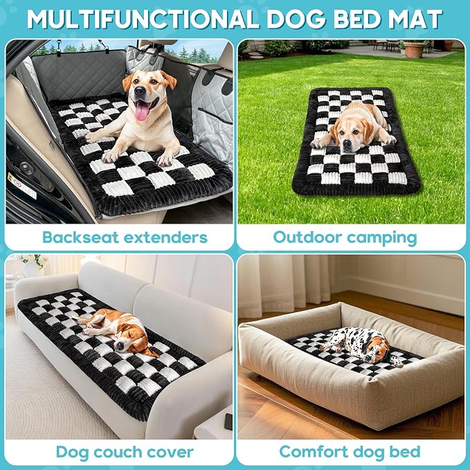 Dog Car Bed Mat Non-Slip Backseat Extender Dog Bed 56" x28.7" | Travel Bed for Dogs，Chew-Resistant, Easy Clean & Scratch-Proof, Comfort Design, Fits Trucks/Sedans/SUVs