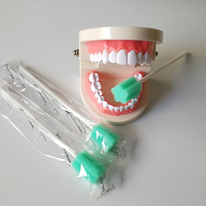 Untreated Disposable Oral Swab- Single Use Green 100 counts