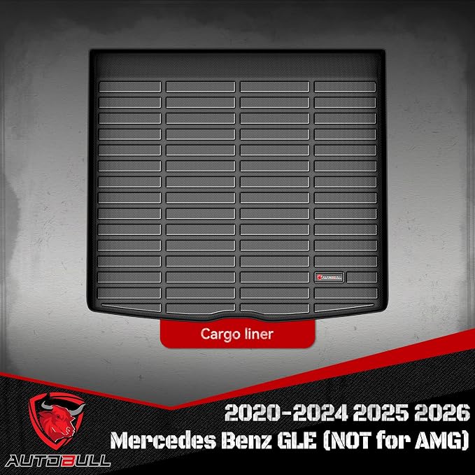 Cargo Liner Compatible with 2020-2024 2025 2026 Mercedes Benz GLE (NOT for AMG) Cargo Mat，All Weather Protection Trunk Liner Rear Trunk mat，Black