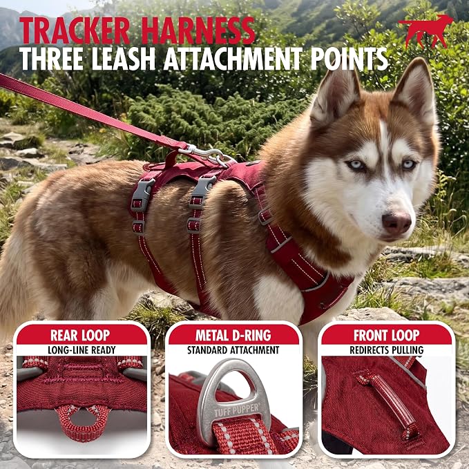 Tuff Pupper Escape Proof Dog Harness for Extra Small Dogs | No Pull Lightweight Adjustable Harness | No Escape Multifunctional Outdoor Pet Gear | Strong Durable Breathable | Secure Comfortable Fit