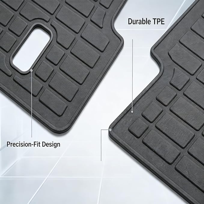 Kick Mats for 2023 2024 2025 2026 Honda Pilot 6 Seats, 2nd Row Backrest Mat All Weather Cargo Mat TPE Cargo Liner Trunk Liner Back Seat Cover Protector for Pilot Car Accessories