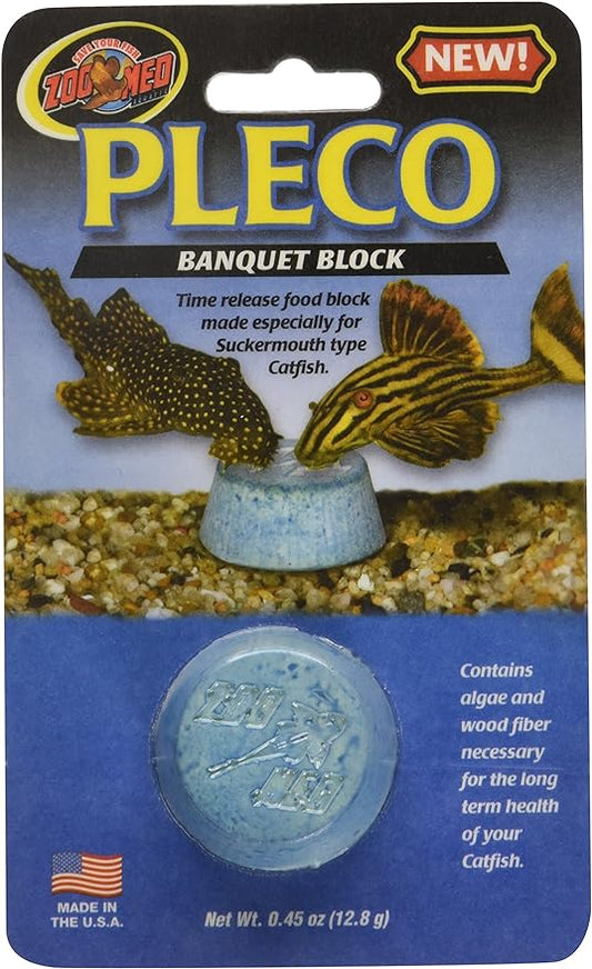 Zoo Med Laboratories AZMBB8 Pleco Banquet Block Black 0.45 Ounce (Pack of 1)