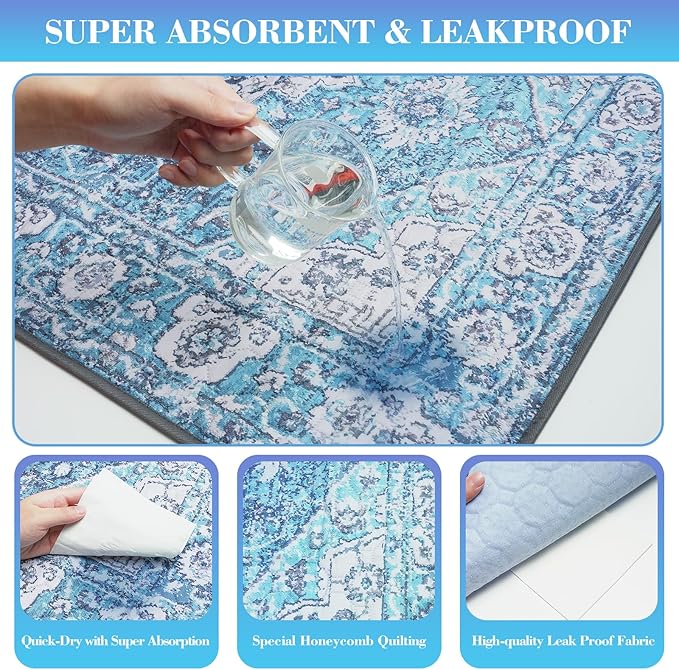 Thicken Washable Pee Pads for Dogs, 2 Pack Waterproof Reusable Pee Pads for Dogs，36"x48" Super Absorbent Leakproof Dog Pads, Non-Slip Potty Pads for Floor, Crate, Couch, Whelping Pads Pet Supplies