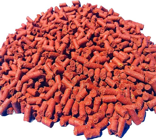 Aquatic Foods Inc. Beef Heart Mix Sinking Bits, APX 1/8" x 5/16" Bits Consisting of Beef Heart, Shrimp, Spinach, Nori, Natural Astaxanthin, Discus, Cichlids, All Tropical Fish - 1/2-lb