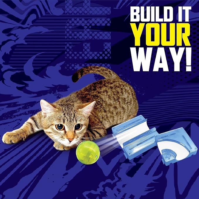 Nerf Cat Gift Set Box - 15in x 10in ABS Turbo Cat Track with 4 Balls