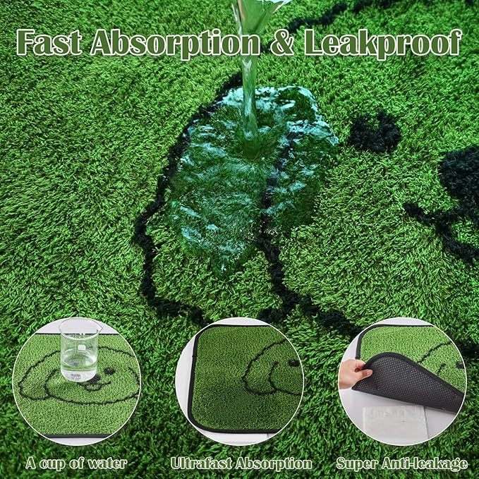 Reusable Puppy Pads , Washable Pee Pads for Dogs 36" x 41" 2 Pack | Super Absorbent & Leakproof Potty Training Pads, Plush Grass-Look With Non-Slip Backing For Crates, Playpens & Small Pets