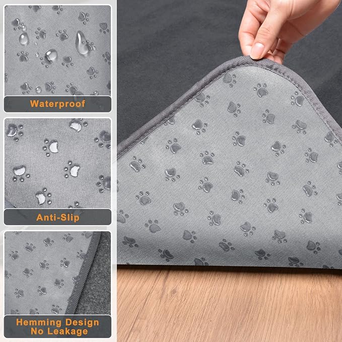 LOOBANI Washable Pee Pads for Dogs, 2 Pack Fast Absorbent Dog Mats,36"x48" | Leak-Proof and Non-Slip Reusable Puppy Pads, Machine Washable, Whelping Pads for Crate, Playpen, Incontinence, Housebreaking