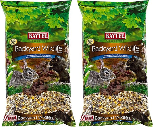Kaytee Backyard Wildlife Food Blend for Wild Squirrels, Chipmunks, Rabbits and Other Backyard Wildlife, 5 Pound, (Pack of 2)