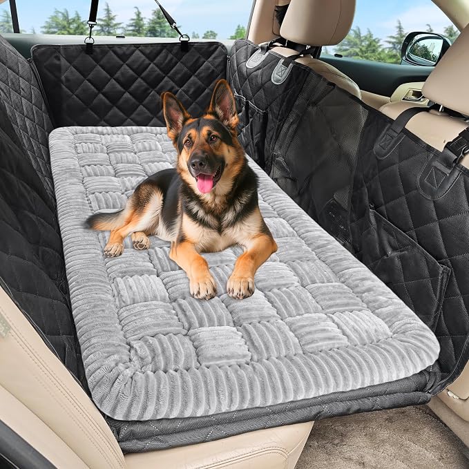 Dog Car Bed Mat Non-Slip Backseat Extender Dog Bed 50" x24.6" | Travel Bed for Dogs，Chew-Resistant, Easy Clean & Scratch-Proof, Comfort Design, Fits Trucks/Sedans/SUVs