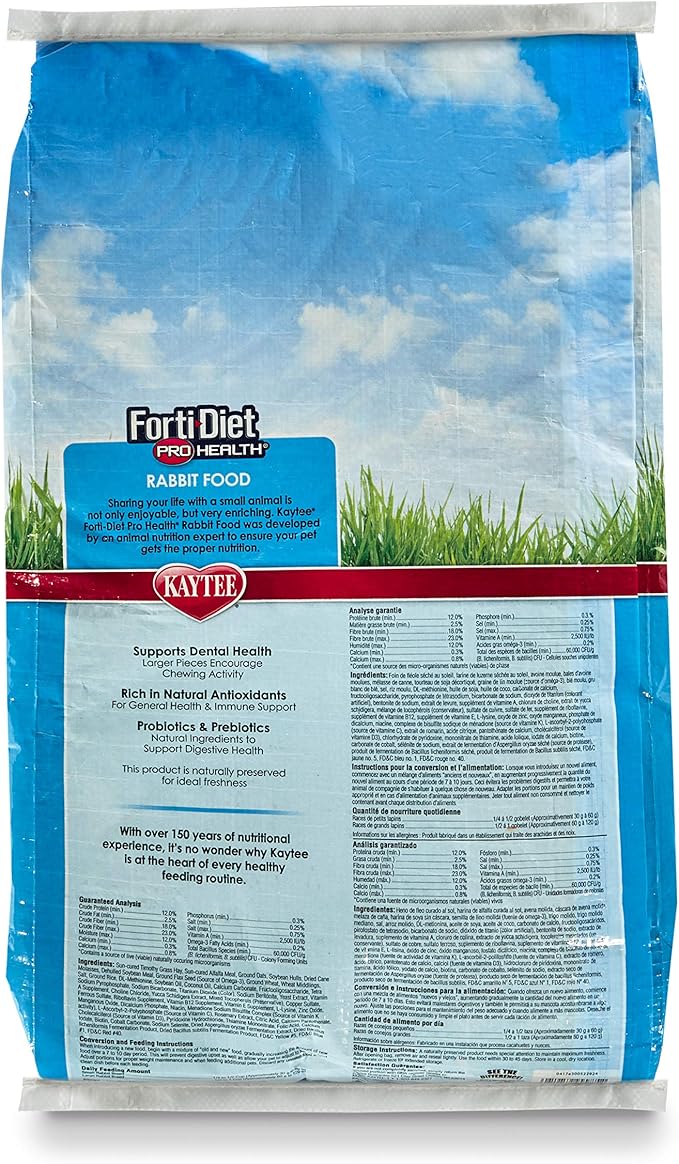 Kaytee Forti-Diet Pro Health Adult Rabbit Food 25lb