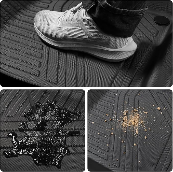 SMABEE Floor Mats Cargo Liner for Chevy Blazer EV & Honda Prologue 2024 2025 2026 All Weather Floor Liners for Blazer EV Prologue Accessories Trunk Mat TPE 1st& 2nd Row Car Mats Black