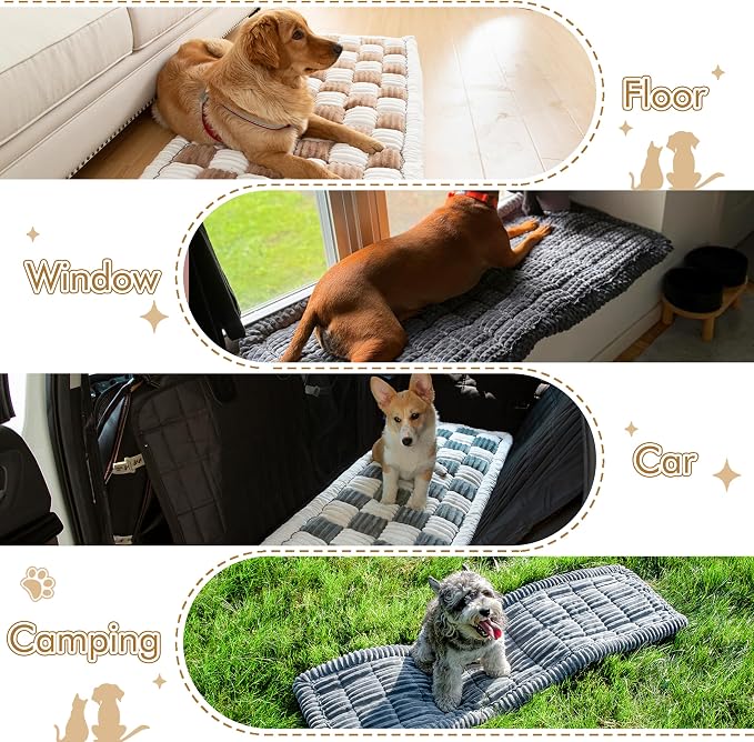 Couch Cover for Sofa, Sectional Couch Cover for Dogs, Sofa Cover Washable, Cushion Cover Blanket Pad Bed Mat for Pets, Fleece Furniture Protector, Black, 23.6x82.7in