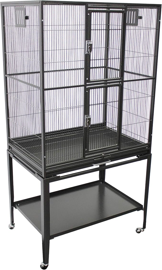 Brisbane Cage & Starter Package for Sugar Gliders - Includes Durable Cage, Healthy Food Variety, Exercise Wheel, Food Dishes, Water Bottle & Nest Pouch
