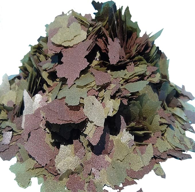Aquatic Foods Inc. 45% California Blackworm & Spirulina with Garlic, Paprika Flake Mix for Discus, Cichlids, Tetras, Guppies, Live Bearers, Pond Fish, All Tropical Fish Premium AF Flakes - 1/2-lb
