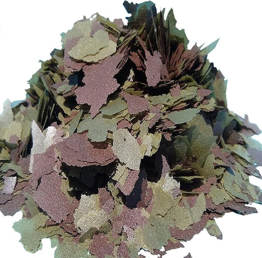 Aquatic Foods Inc. 45% California Blackworm & Spirulina with Garlic, Paprika Flake Mix for Discus, Cichlids, Tetras, Guppies, Live Bearers, Pond Fish, All Tropical Fish Premium AF Flakes - 1-lb