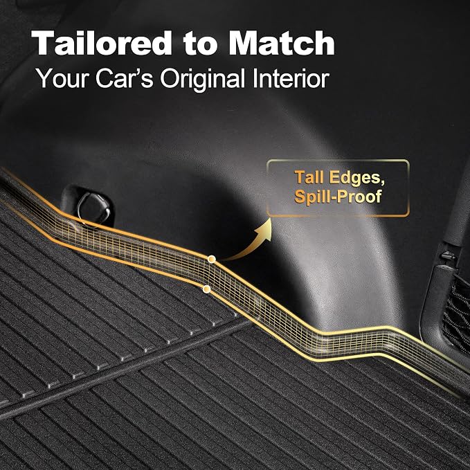 AOMSAZTO Premium Cargo Liner for Mazda 3 Sedan 2019-2025 2026 Custom Fit Car Trunk Mat All-Weather Black Cargo Mat