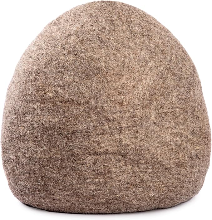 Luxurious Merino Wool Cat Cave - Foldable Hideaway Pod for Indoor Cats - Premium Felt Kitten Pet Enclosure - Covered Cat House for Ultimate Cozy Comfort by Woolygon (Sloth)