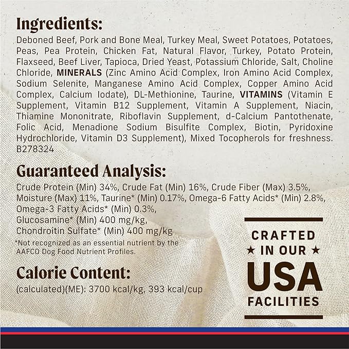 Merrick Backcountry Grain Free Dry Adult Dog Food, Kibble With Freeze Dried Raw Pieces, Hero’s Banquet Recipe - 20.0 lb. Bag