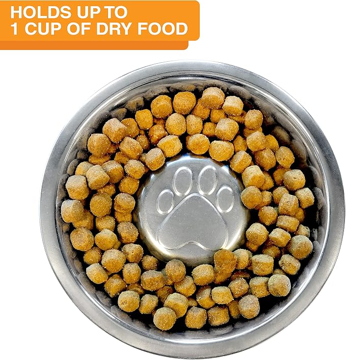 Neater Feeder Deluxe Mess-Proof Elevated Dog Bowls for Medium Dogs (19–40 lbs), 2 Height Adjustable (10” & 12.5”) No-Spill Raised Dog Bowl Stand w/Slow Feed Bowl for Food, Made in USA, Grey