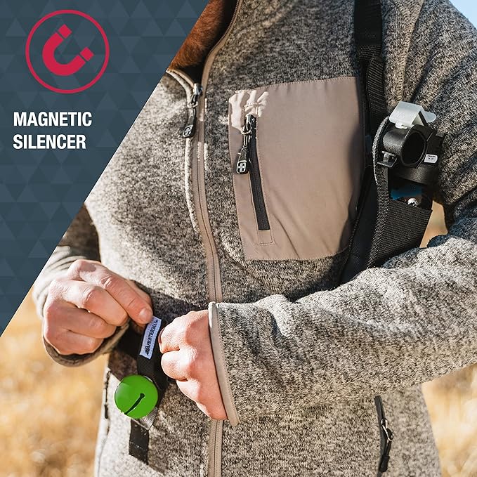 SABRE Frontiersman MAX Bear Spray Kit – 7.9 oz Bear & Mountain Lion Deterrent, Belt Holster, Bell, 40 ft Range, 2% Capsaicinoids, Glow Safety, Eco-Friendly, Hiking, Camping