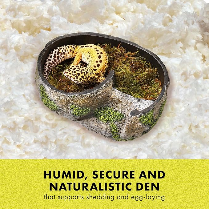 Zilla Rock Lair, Naturalistic Hide, Supports Shedding and Egg-Laying, Retains Humidity, Ideal for Snakes and Lizard, Medium