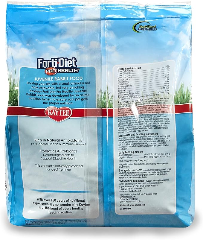 Kaytee Forti-Diet Pro Health Juvenile Rabbit Food 5lb