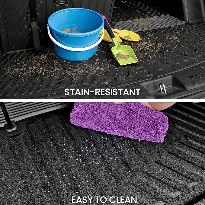 Cargo Mat with Backrest Mats 2-in-1 for 2021-2024 2025 2026 Kia Sorento 6/7 Seats Car Mat Accessories, All Weather TPE Interior Trunk Cargo Liner(Cargo Mat with Backrest Mats)