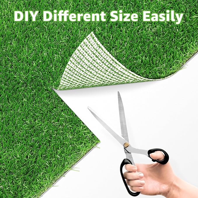 2 Pack Artificial Dog Grass Pee Pad 26" x 17", Indoor Potty Training Turf | Easy to Clean, with Drainage, Reusable, Realistic, Fake Grass Mat, for Apartment, Balcony, Outddor Use
